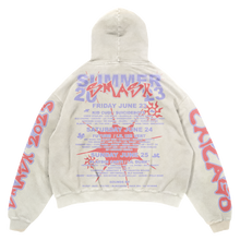 Load image into Gallery viewer, Live in Chicago Line-Up Hoodie (White)