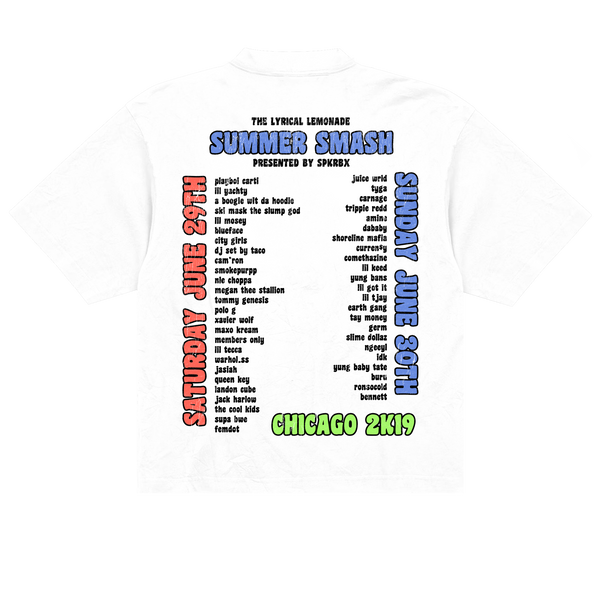 SUMMER SMASH 2019 LINE UP SHIRT (White)