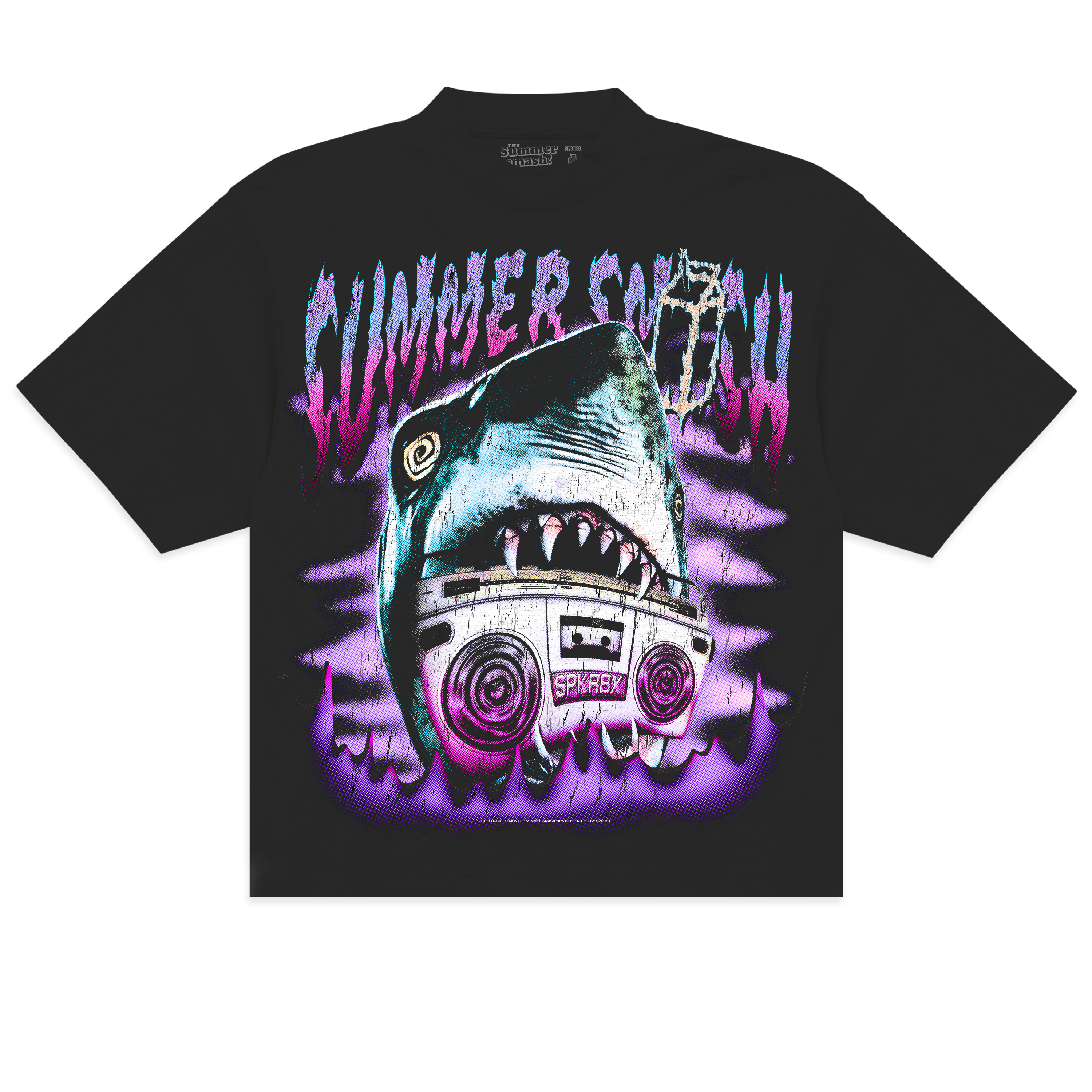 SHARK T-SHIRT (BLACK) – The Summer Smash Shop