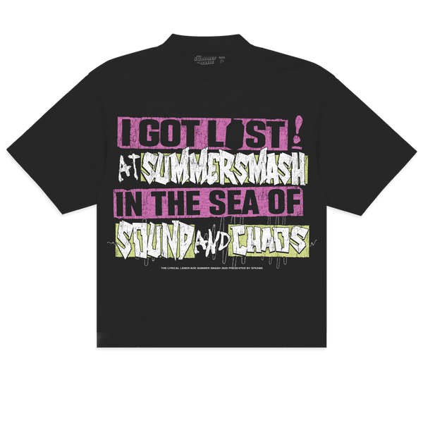 SOUND AND CHAOS T-SHIRT (BLACK)