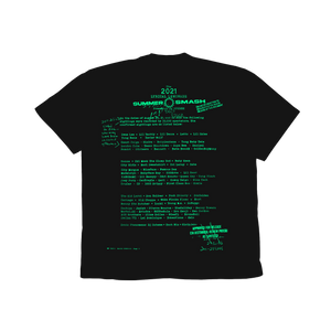 The 2021 Summer Smash Line-up Shirt (Black) (GLOW IN THE DARK)